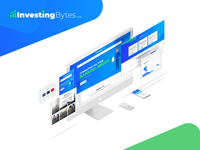 InvestingBytes clean ui design flat icon illustration interface mobile online uiux website