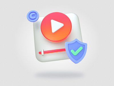 Content Protection 3d Icon