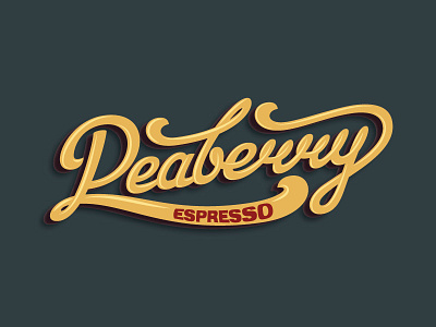 Peaberry Logo coffee espresso lettering logo roasted
