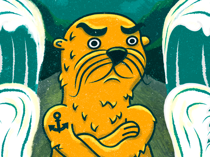 Unreleased Otter wax illustration otter