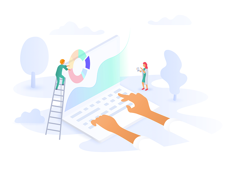 Analytics Account Report user task settings sales profile graphs dashboard chart analytics report account illustration