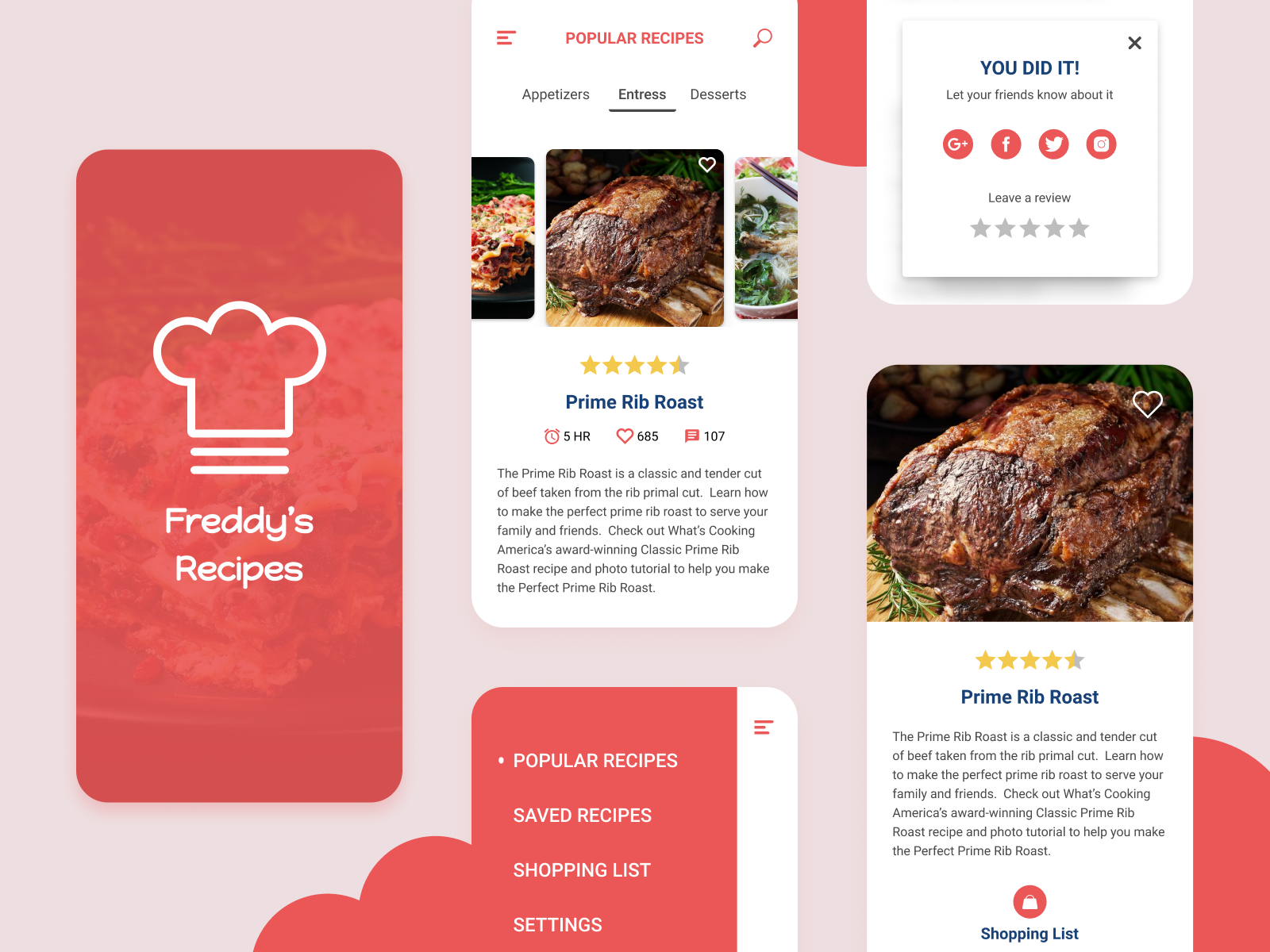 Food Recipe Mobile App by Suraj Pujari on Dribbble