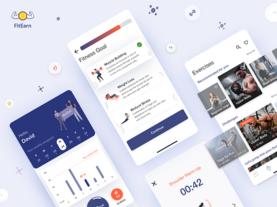 FitEarn | Fitness Mobile App app design app designer app designers fit app fitness app gym app health app material design material ui mobile app design mobile app ui mobile app ui design mobile app ui ux design mobile ui ui ui ux ui ux design ui design ux ux design