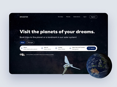 Spacester design landing page ui ui design ux ux design website