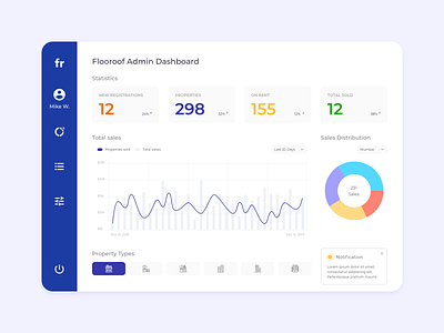 Flooroof Dashboard Web-app Design