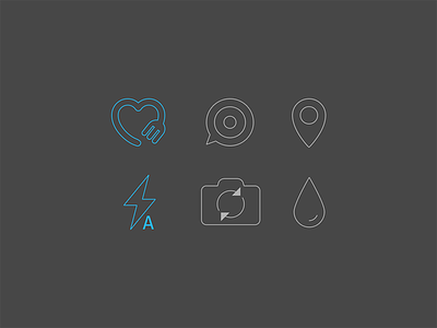 Set of icons for foodies