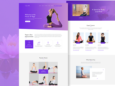 Yoga design ui ux web webdesign website yoga