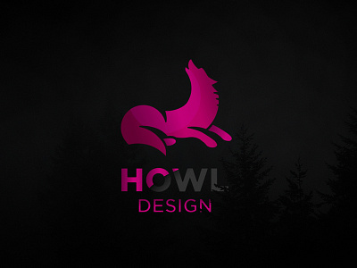 Howl Design branding design howl illslutrator logo vector wolf