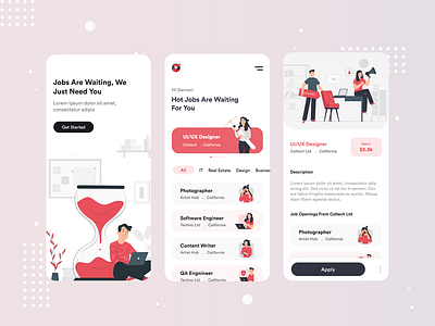 Job Finder App by Asif Sobhan for UI Flocks on Dribbble