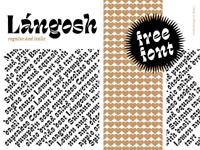 Lángosh font - It's available :) retro typography