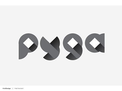 Pyga branding flat design gaming logo logotype minimal typography website