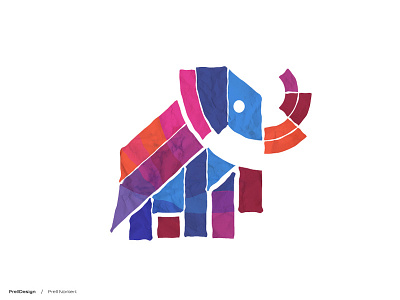 Mammoth animal branding colorful logo mammoth minimal museum native