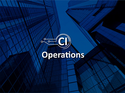 CI Operations Logo Design branding design flat logo typography