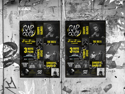 Rapcore Poster Design branding concept design corporate identity design logo marketing poster design social media design