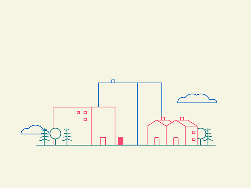 IoT - smart architecture animation design illustration