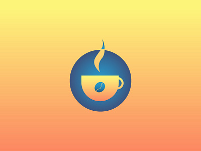 Coffee on sunrise coffee gradient logo design sunrise