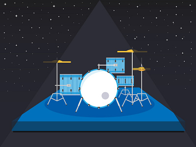 Shine with the beat. beat drums illustration music spotlight