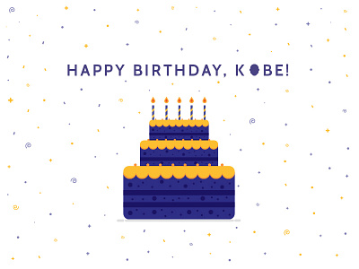Happy Birthday, Kobe! birthday cake goat gold kobe kobe bryant lakers party purple