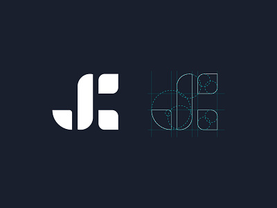 JK Monogram branding design exploration grid identity jk monogram