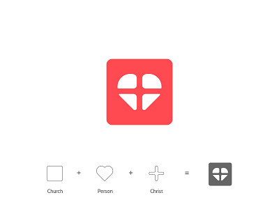 Church Logo center christ church cross guide heart identity logo ministry person