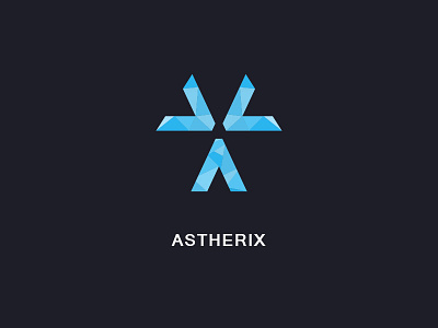 Astherix a asterisk astherix branding business diamond exploration identity logo design triangle