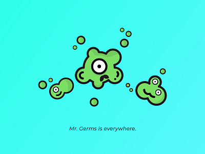 Mr. Germs cleanliness design dirty germs graphic hygiene illustration mr germs