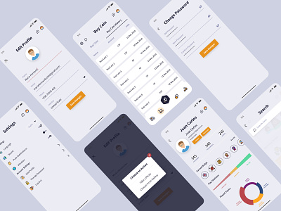 Quizest Quiz App actions android app challenge chat app creative ios app design material ui passwords product design profile page push notifications quiz app search bar search ui settings ui ui ux