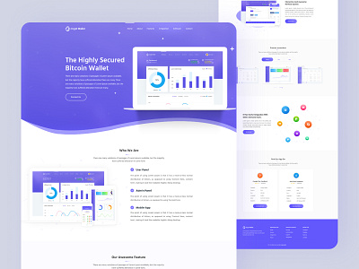 Crypto Wallet - Cryptocurrency Wallet Landing Page activity chart app creative crypto exchange crypto wallet cryptocurrency dashboad finance app illustration landing page minimalist design money app ui wallet website