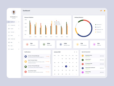 CRM Dashboard activity chart admin panel animation branding creative crm portal crm software customer dashboard ui landing page management app minimal ui uiux