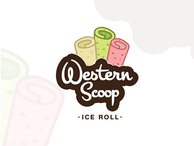 Western Scoop Logo brand identity branding concept creative ice roll icon logo logo design mockup visual western scoop