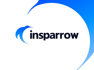 Insparrow blue brand identity branding color creative design icon logo logo design shapes