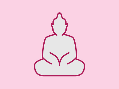 Budha budha colorful creative drawing fun icon line logo shape