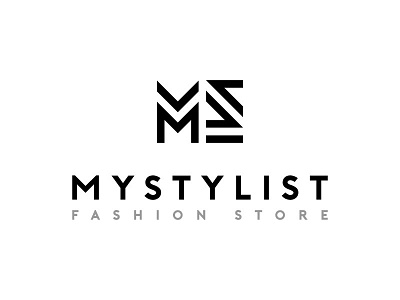 MYSTYLIST Brand Identity black brand identity branding creative fashion logo logo design monochrome premium shapes store white