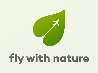 Fly With Nature art echo flight fly green icon illustration journey leaf nature shape tourism