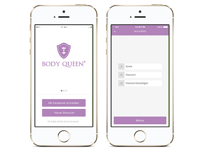 Body Queen App app design art direction ui ux