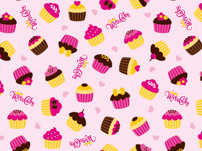 MissCake Pattern cake design fabric cupcakes pattern sweet