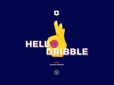 Hello Dribbble. (First fail. Guess what it is?) debut emoticon first ok