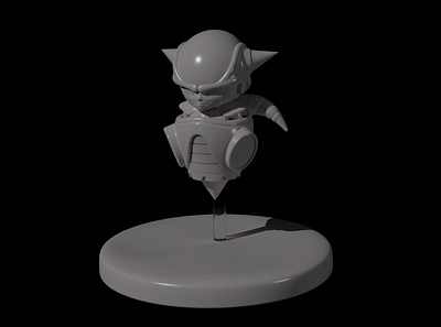 mini freezer 3d 3dsmax cartoon character freelance model render sculpt zbrush