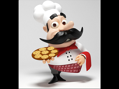 Cook 3d 3dsmax cartoon char character freelance model sculpt vray zbrush