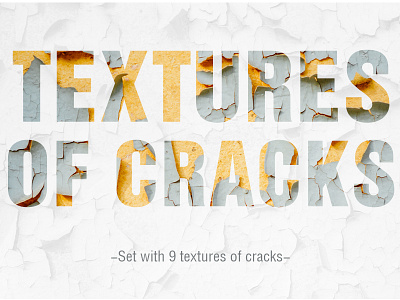 Set with textures of cracks