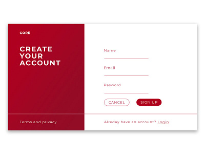 Daily UI: Day 1. Login form