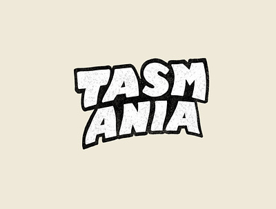 Tasmania Typography illustration typography