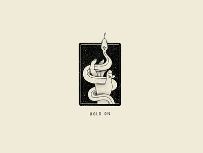 Hold on illustration typography