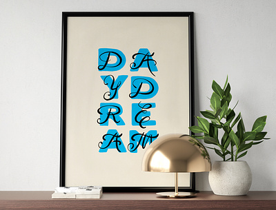 Daydream design picture frame typography