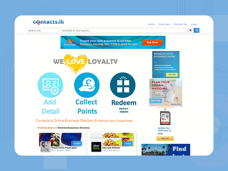 Contacts.lk web design brand identity branding clean design company branding design ecommerce design web webdesign website design wordpress theme