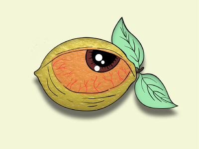 Lemoneye adobe illustrator digital eye illustration lemon yellow