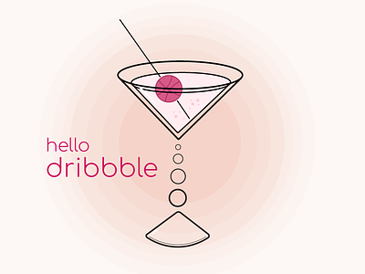 Martini ~ Shot ~ debut design dribbble first shot futuristic glass illustration martini pink shot