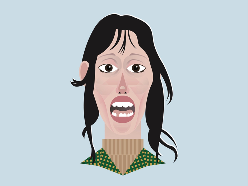 Work in progress. A Shining Tribute. movie posters poster art icons of filmpopcorn art vector illustration caricature art