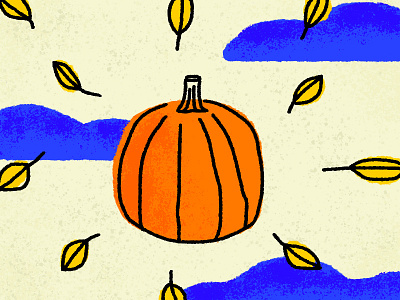 The Great Pumpkin autumn bold color digital illustration fall fun halloween illustration october photoshop texture