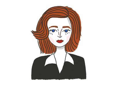 Agent Scully 90s agent scully dana scully digital illustration favorite hero red heads scully x files